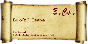 Bukó Csaba névjegykártya